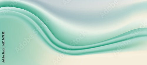 Web header background design with liquid green paint flow. Abstract fluid background for website, brochure, banner, poster.
