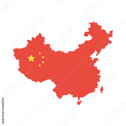china flag in map