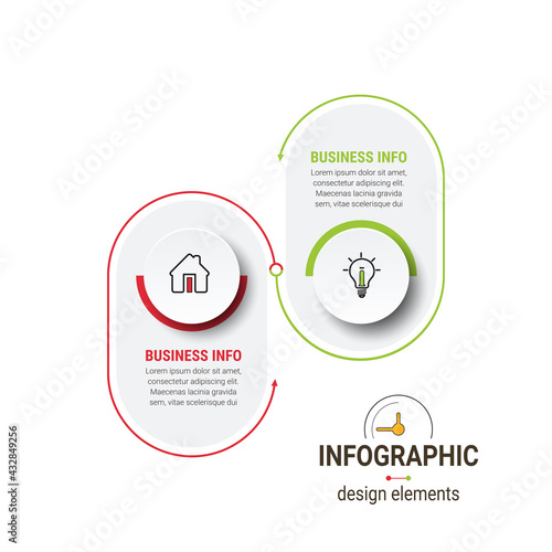 Business Infographics circle origami style Vector illustration. Can be used for flow charts, presentations, web sites, banners, printed materials. EPS 10
