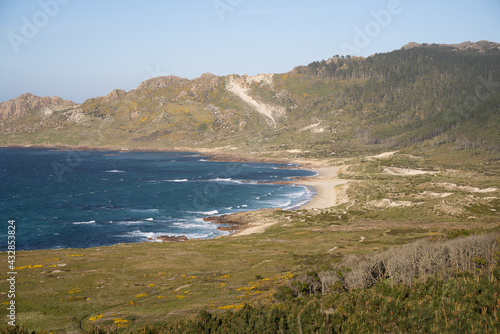 Beautiful view of Trece wild beach in Camarinas, Galicia photo
