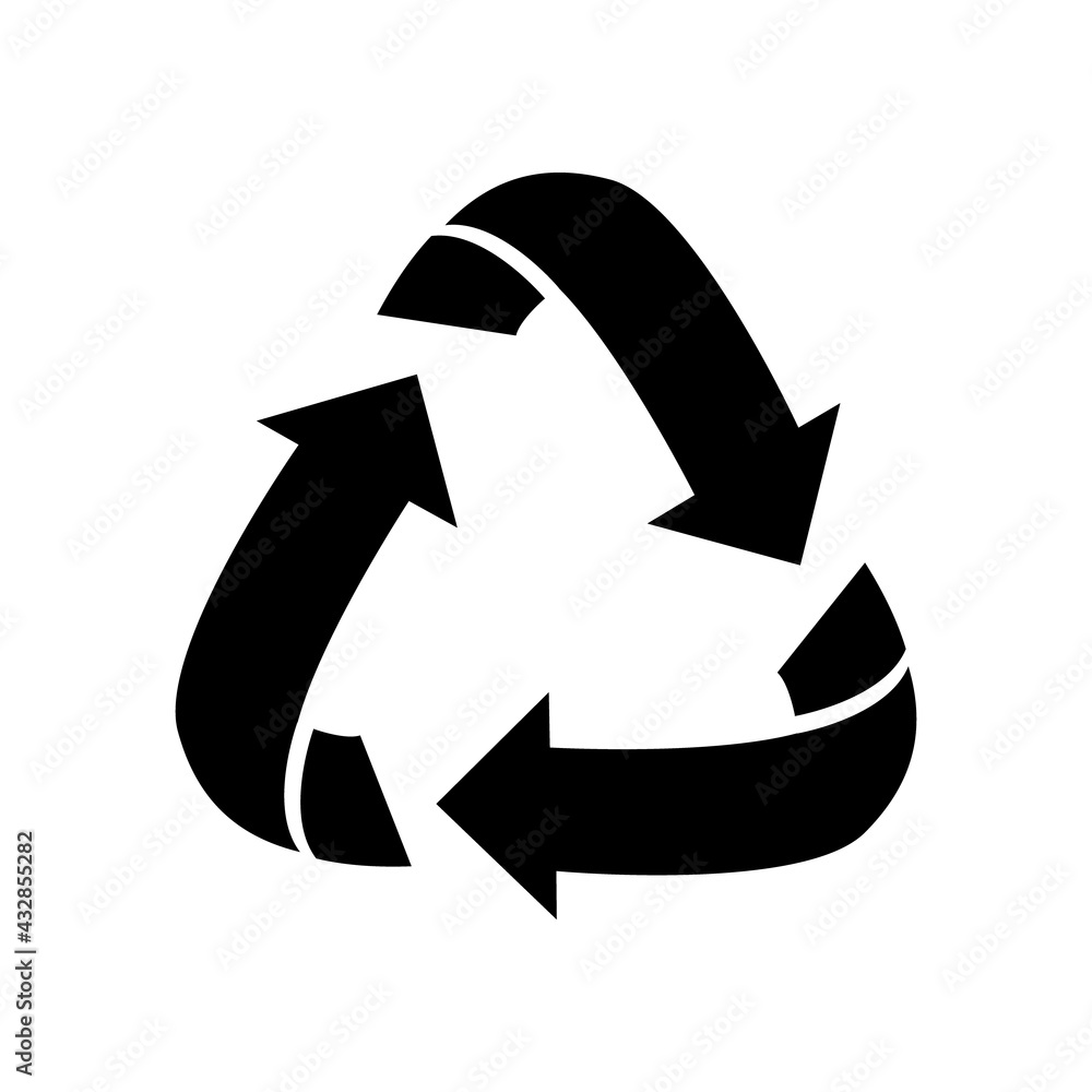 Vector recycling signs, isolated icons on white background. Black reuse symbols for ecological design, marking, product labeling. Zero waste lifestyle Vector recycling signs, isolated icons on white background. Black reuse symbols for ecological design, marking, product labeling. Zero waste lifestyle