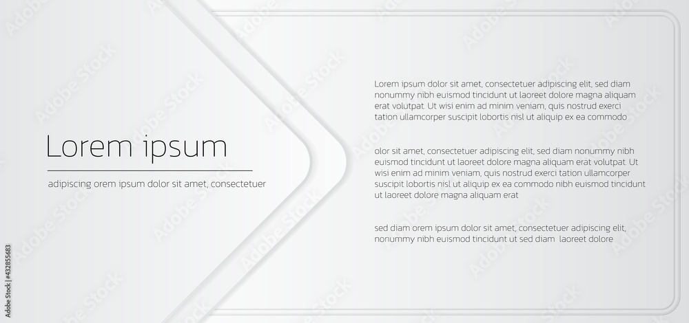 Geometric white banner square frame and space for text Geometric white banner square frame and space for text