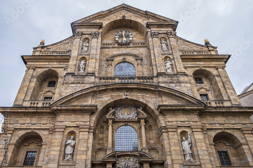 Church St. Martin (Martinskirche, 1690) in Bamberg - Catholic parish church consecrated to St. Martin. Jesuit College with St. Martins Church was at this place from 1248. Bamberg, Bavaria, Germany.