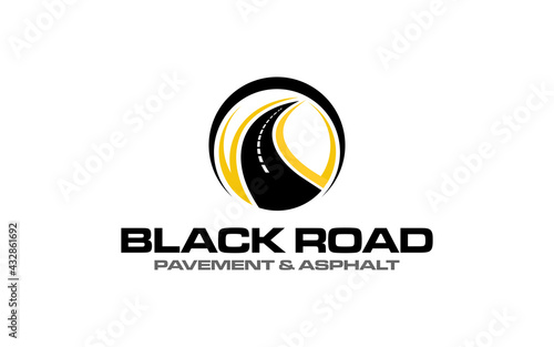 Illustration graphic vector of Asphalt repair, roadwork, pavement logo design template