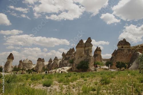 Fairy chimneys (rock formations) at Cappadocia Turkey.