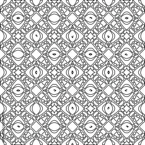 Geometric vector pattern with Black and white colors. abstract ornament for wallpapers and backgrounds.