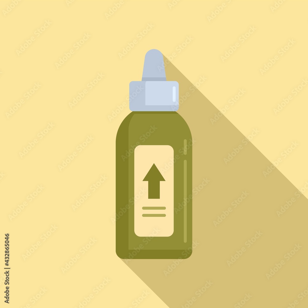 Fertilizer dropper icon, flat style Fertilizer dropper icon, flat style