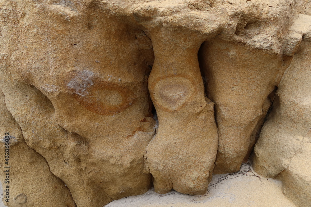 Eroded Script Erosion in a Scripts Sandstone Formation from Wind, Rain and Waves ...