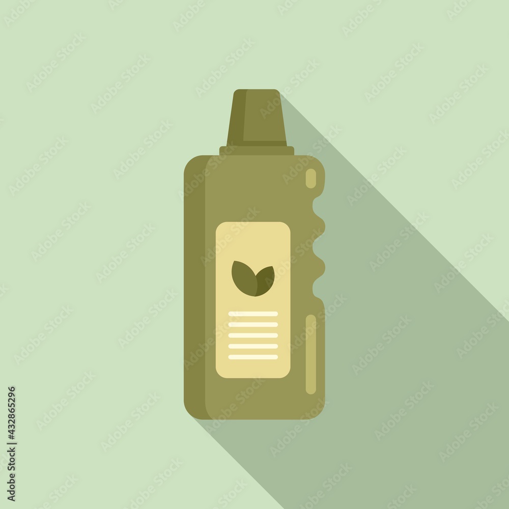 Eco fertilizer icon, flat style Eco fertilizer icon, flat style