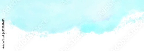 Watercolor abstract vector illustration background of water splash image. copy space, website, web banner, web header, white space, light blue,