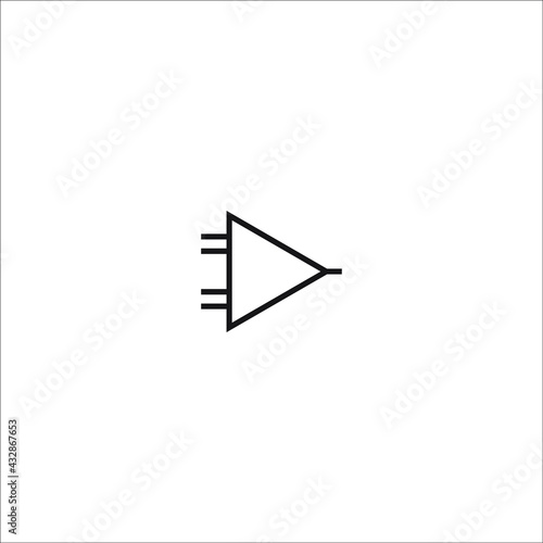 summing amplifier vector symbol, summing amplifier icon in electronic circuits Free Download summing amplifier vector symbol, summing amplifier icon in electronic circuits - GFXLoad