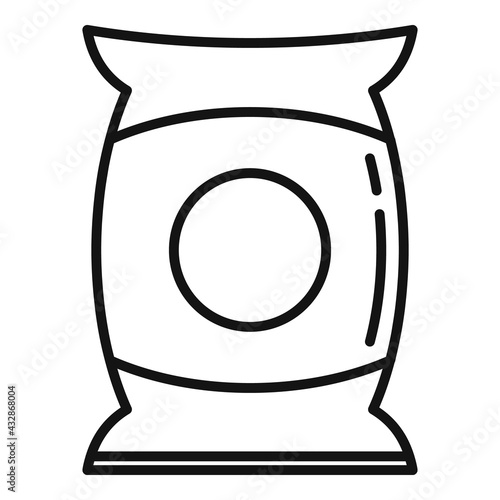 Fertilizer pack icon, outline style