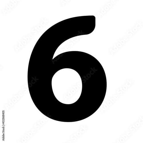 Wallpaper Mural Number 6 of modern design on white background. Vector design EPS 10 Torontodigital.ca