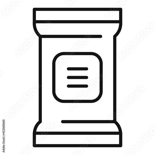 Ground fertilizer icon, outline style