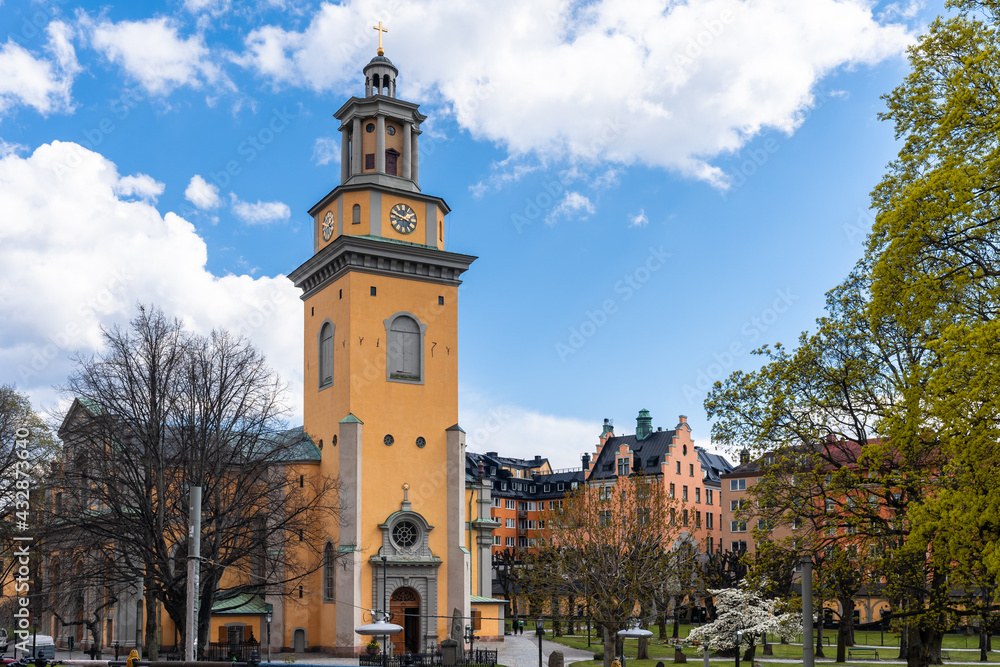 Maria Magdalena Church is a church in central Stockholm, Sweden. The garden and the old cemetery with the graves of famous people. The church's history dates back to the 1350s.