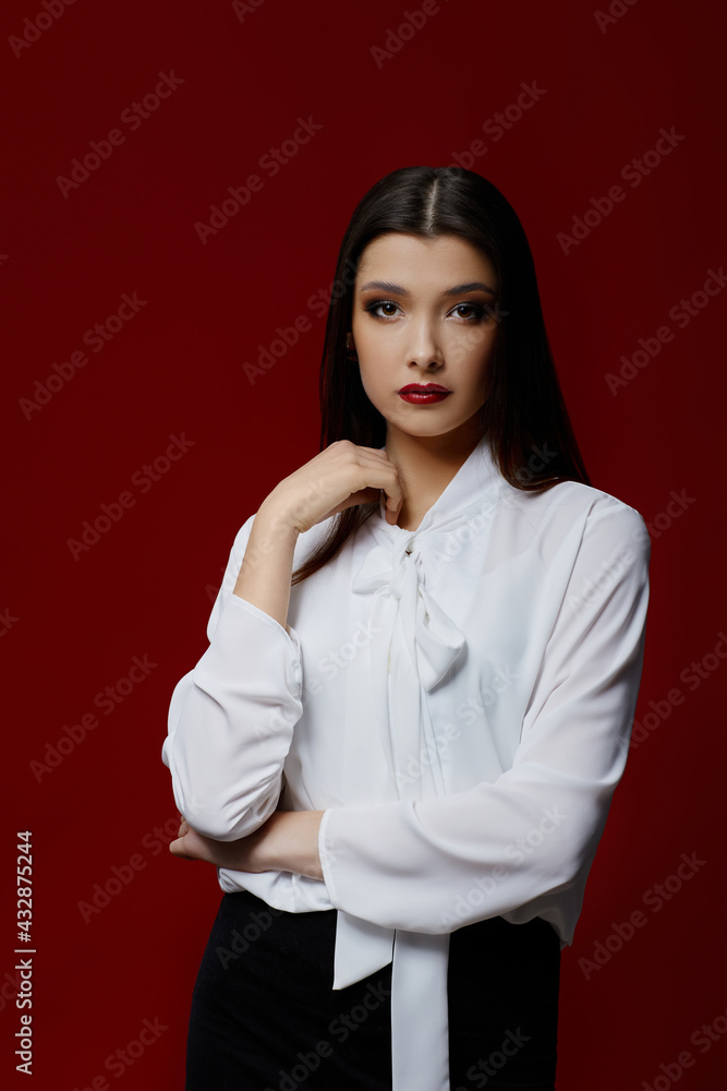 beautiful gorgeous brunette woman in white shirt beautiful gorgeous brunette woman in white shirt
