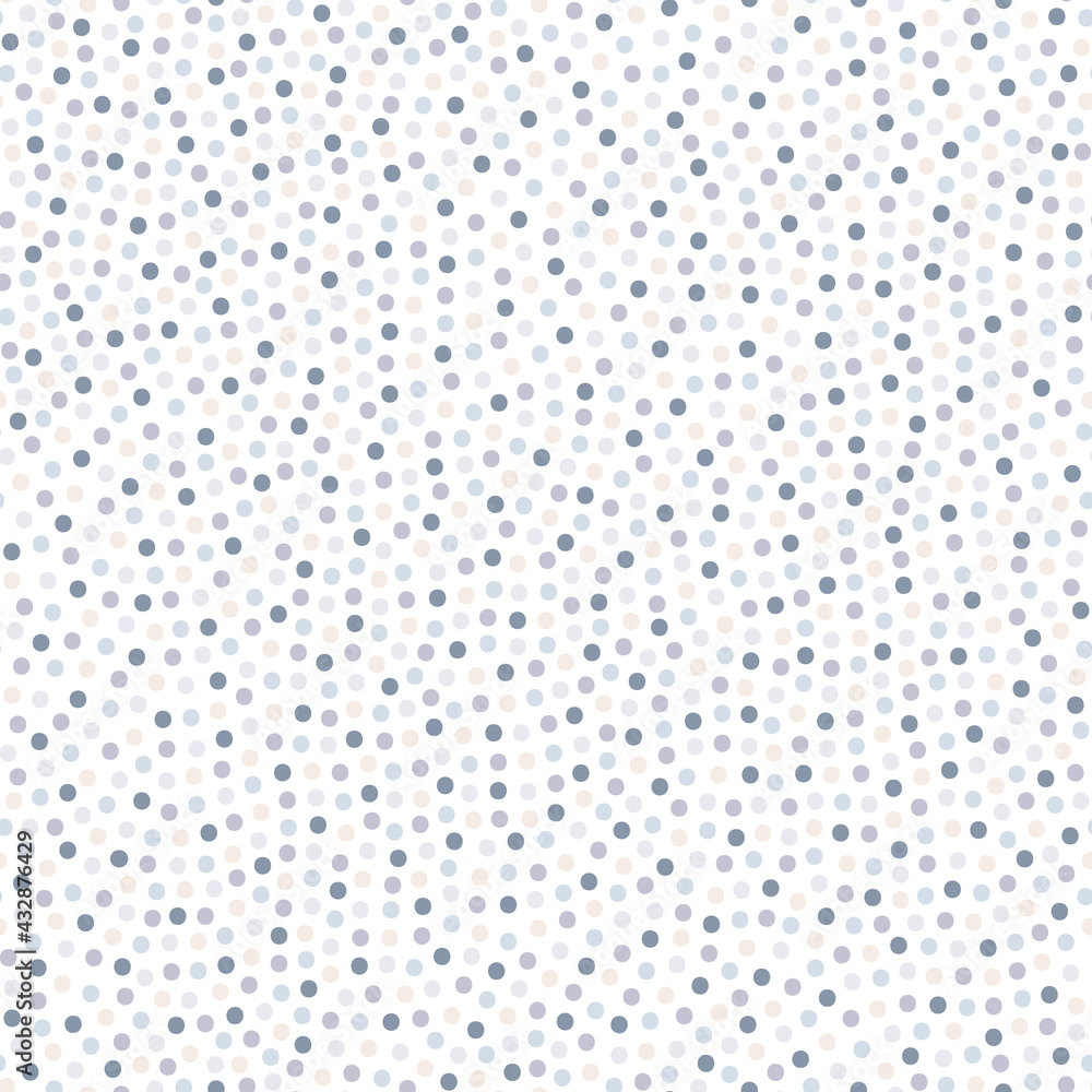 Polka dot simple seamless pattern - colorful delicate mosaic design. Vector repeatable unusual background. Textile print