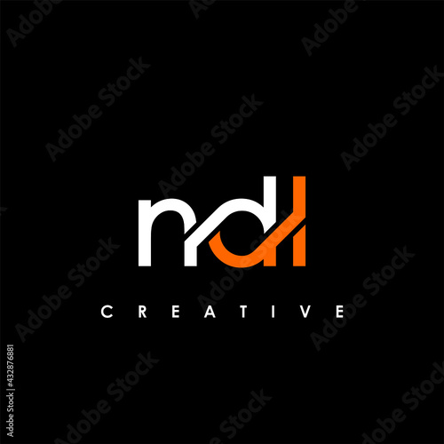 NDL Letter Initial Logo Design Template Vector Illustration