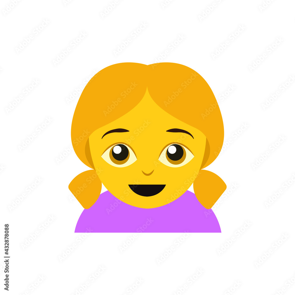 girl emoji vector illustration girl emoji vector illustration