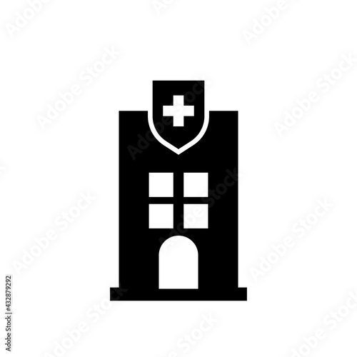 hospital building vector icon