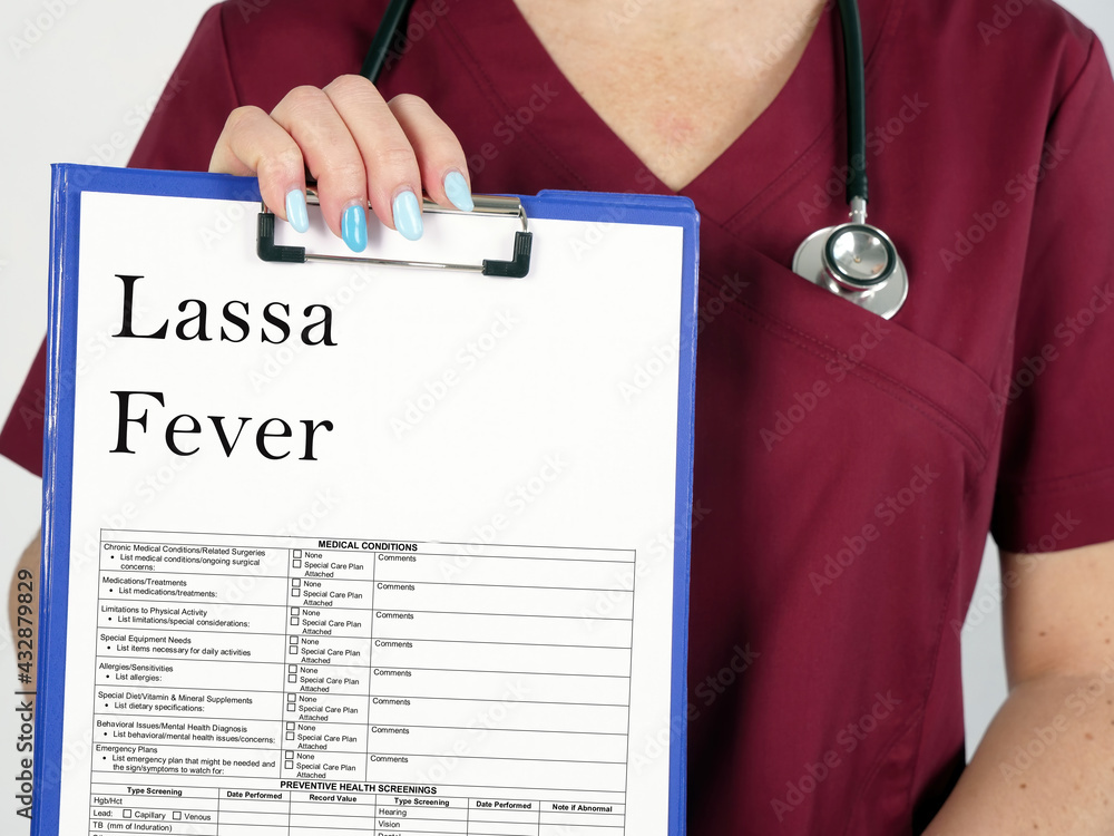 Medical concept meaning Lassa Fever with phrase on the page. Medical concept meaning Lassa Fever with phrase on the page.