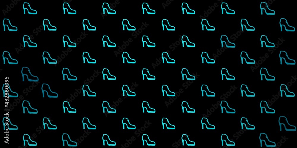 Obraz premium Dark green vector pattern with feminism elements.