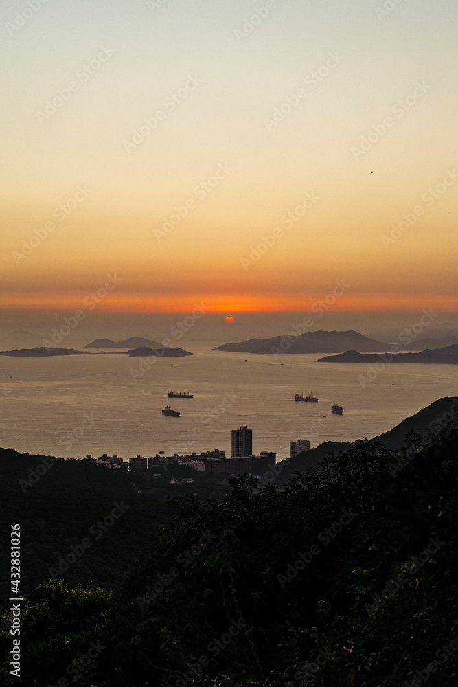 Sonnenuntergang Hong Kong Island
