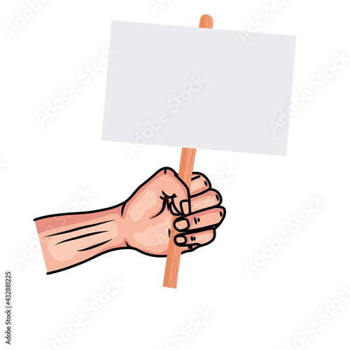 hand human protesting