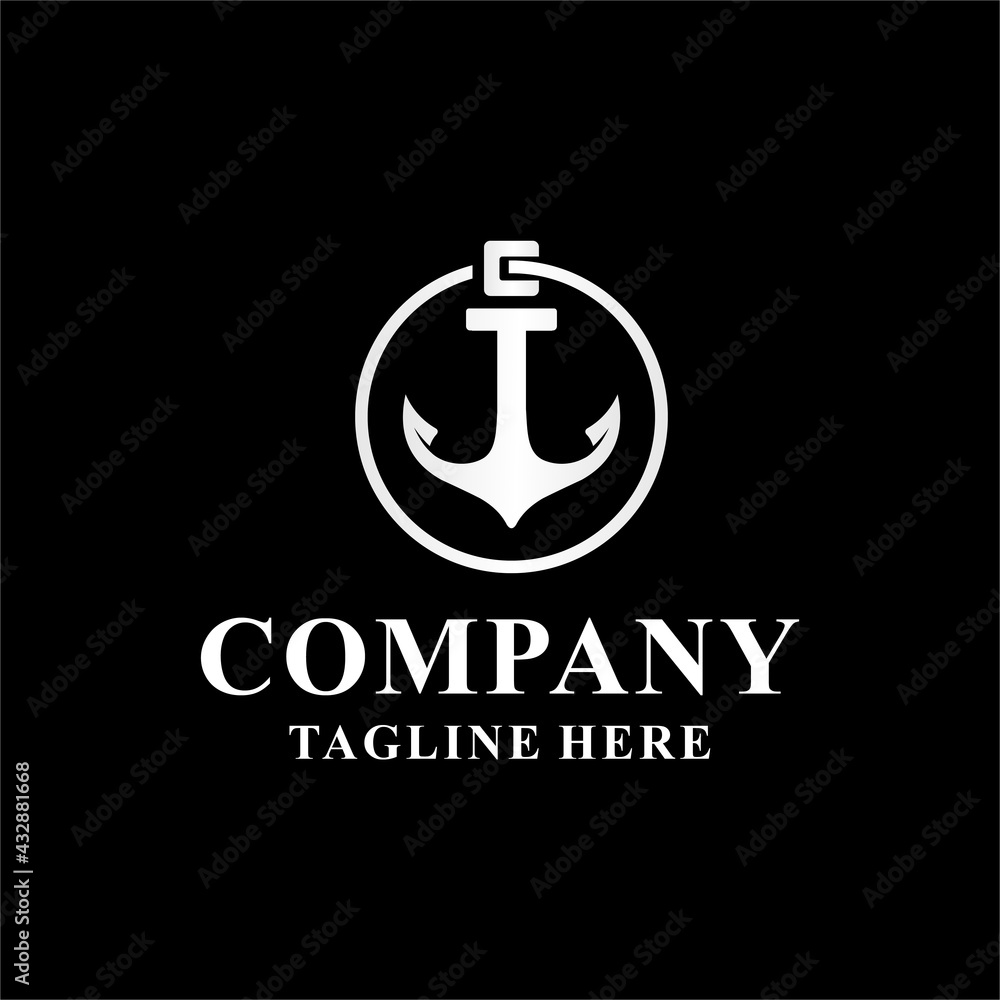anchor logo inside circle anchor logo inside circle