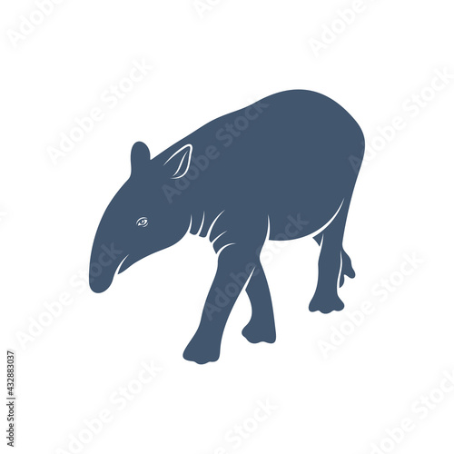 Tapir design vector illustration, Creative Tapir logo design concept template, symbols icons