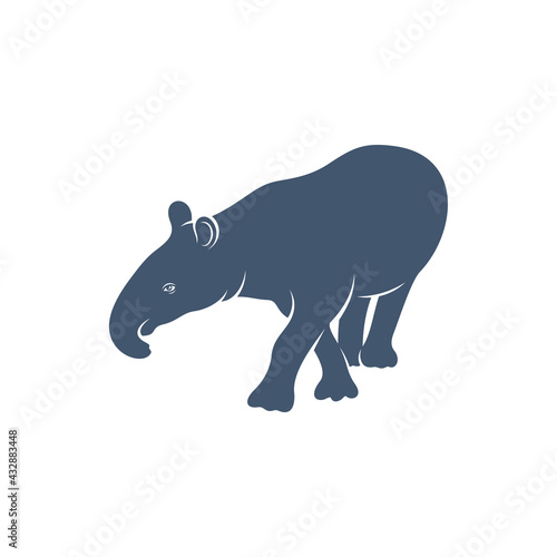 Tapir design vector illustration, Creative Tapir logo design concept template, symbols icons