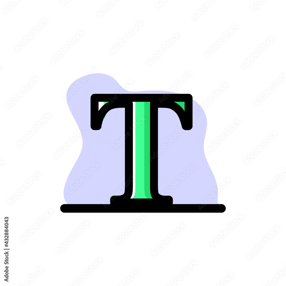 Conceptual Letter T Icon Illustration Design Vector Conceptual Letter T Icon Illustration Design Vector