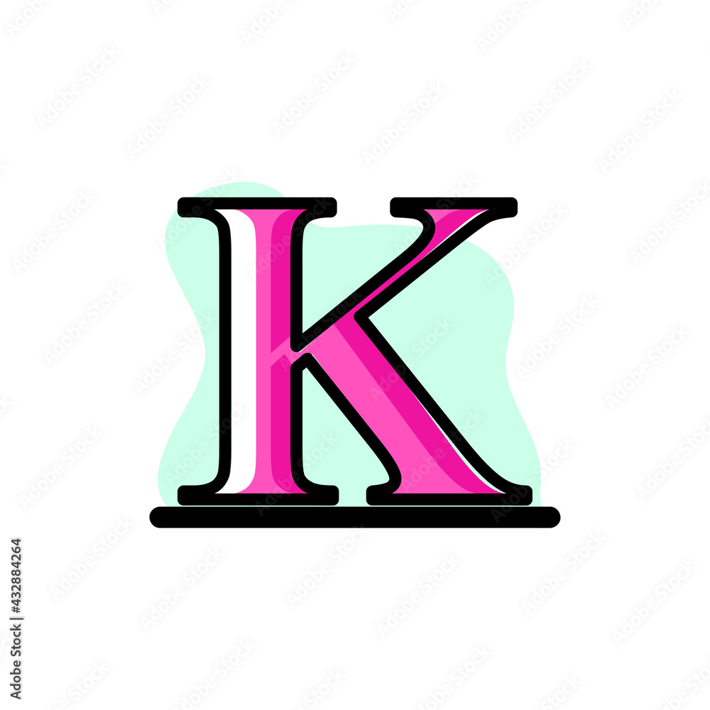 Conceptual Uppercase Letter K Icon Vector Illustration Design Conceptual Uppercase Letter K Icon Vector Illustration Design