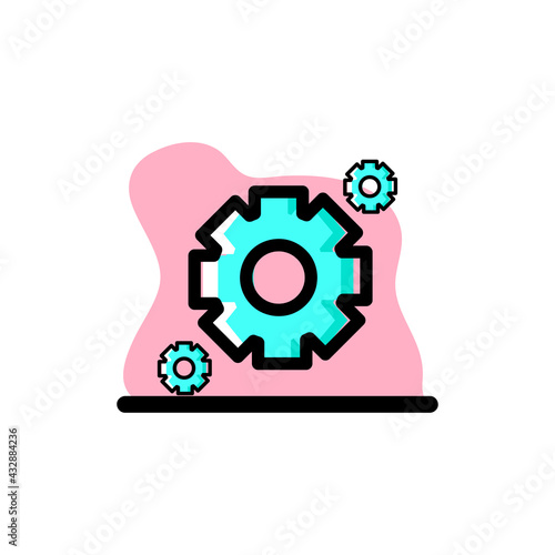 Conceptual Settings Icon Vector Illustration Design