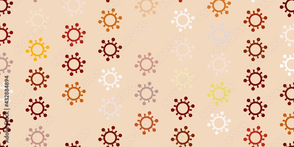 Obraz premium Light Yellow vector template with flu signs.