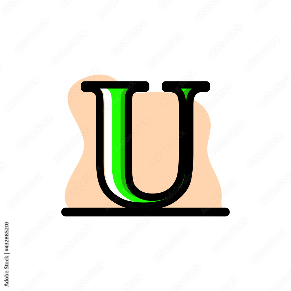 Letter U Conceptual Vector Illustration Design Icon Letter U Conceptual Vector Illustration Design Icon