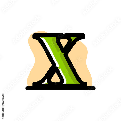 Letter X Conceptual Vector Illustration Design Icon