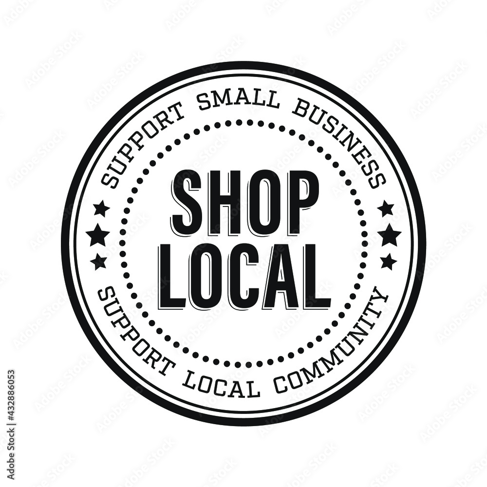 Shop Local Small Business Icon Stamp 