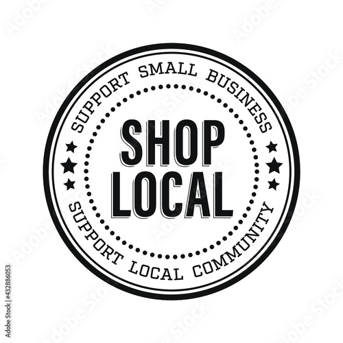 Shop Local Small Business Icon Stamp 