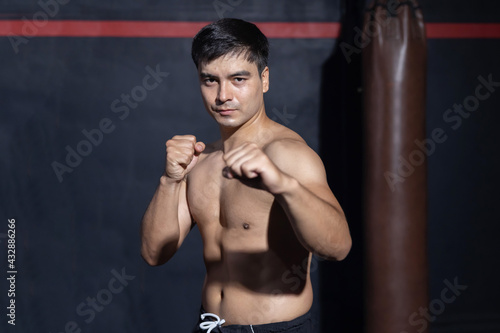  Caucasian Boxer with Boxing Pose