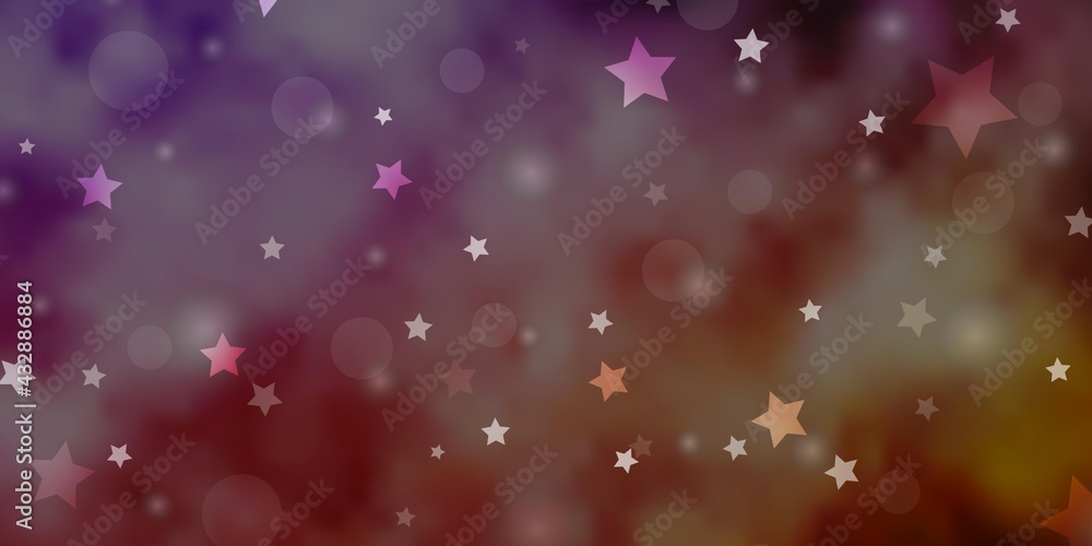 Light Purple, Pink vector texture with circles, stars. Light Purple, Pink vector texture with circles, stars.