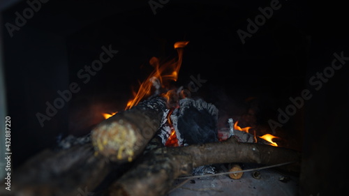 fogo lareira madeira paus 