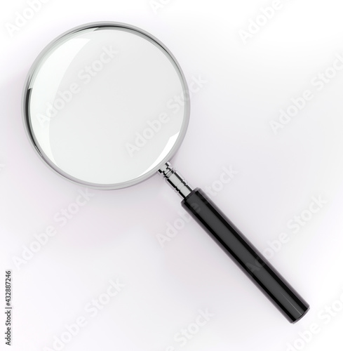 3D illustration Magnifying Glass isolate on white background