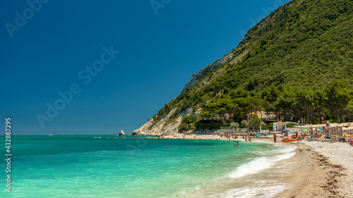 Fototapeta Naklejka Na Ścianę i Meble -  The beautiful sea of Portonovo in Conero, Ancona province, Marche region.