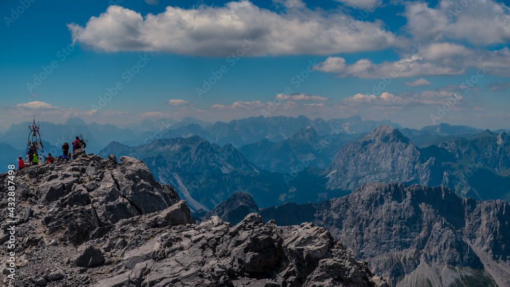 Summer day on the top of the Coglians, the highest mountain of Friuli-Venezia Giulia, Italy
