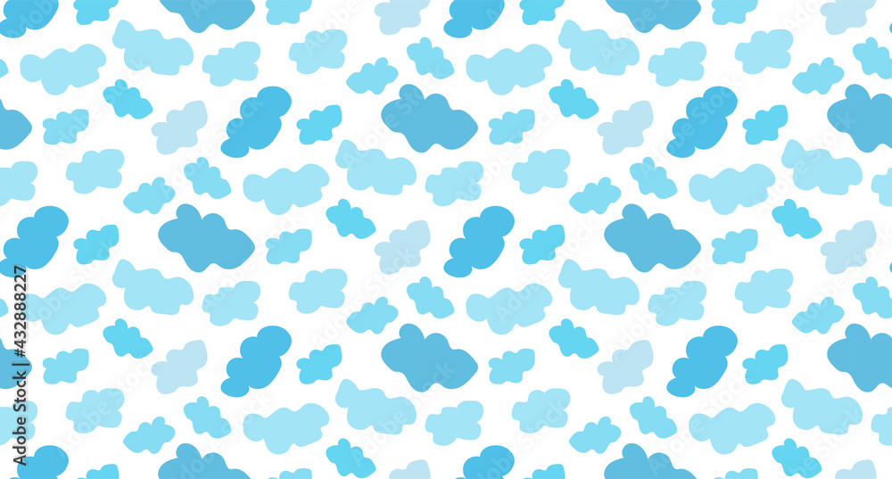 Cute Cloudy Seamless Pattern on White Background. Hand Drawn Vector Illustration. Great for Textile, Fabric Prints, Wrapping Paper. Cute Cloudy Seamless Pattern on White Background. Hand Drawn Vector Illustration. Great for Textile, Fabric Prints, Wrapping Paper.