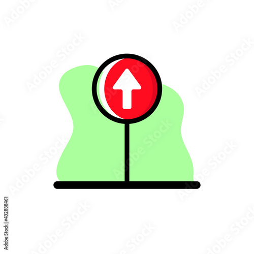 Go Straight Vector Illustration Conceptual Design Icon