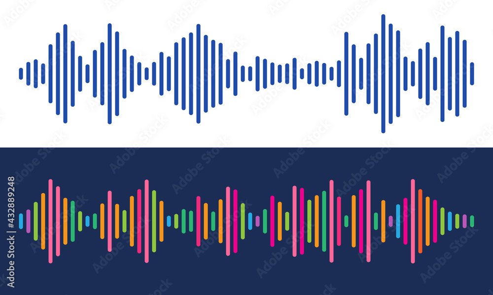 Abstract audio signal graph. Logo or icon template. Abstract audio signal graph. Logo or icon template.