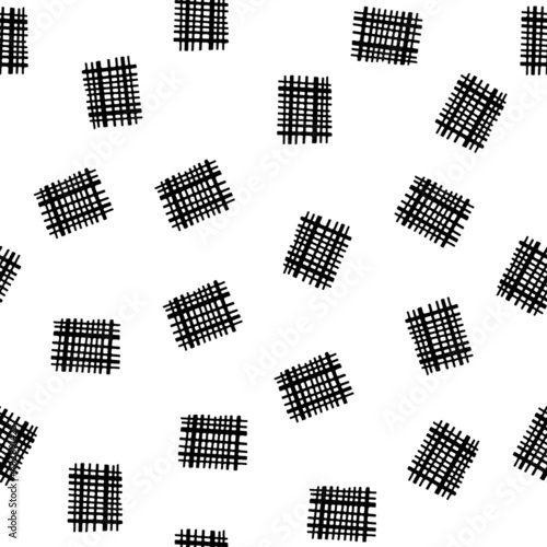 black and white graphical vector seamless patterns. Abstract geometric wallpapers. Ornamental decorative background for cards, invitations, web design.