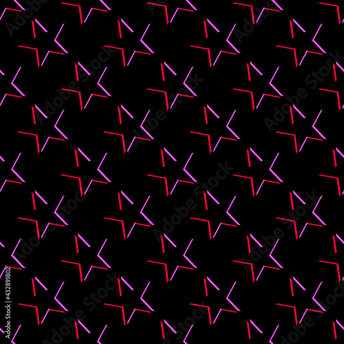 vector pattern of stylized stars for design and textile